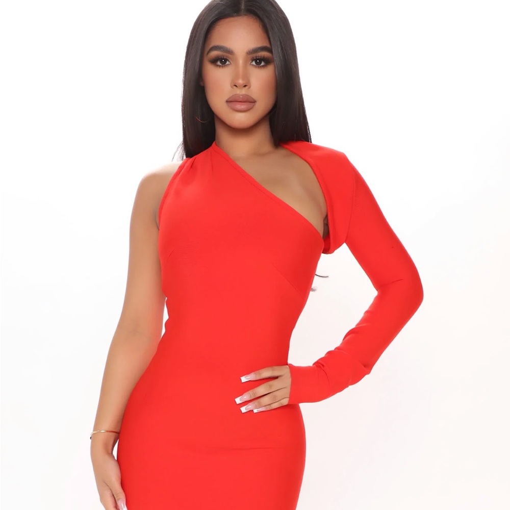 Fashion Nova My Love Bandage Midi Dress